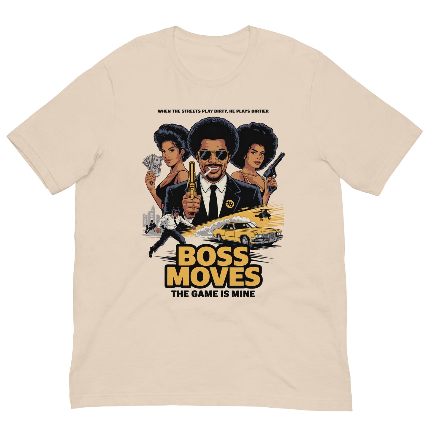 70's Movie Poster T-Shirt - Bold Black Apparel