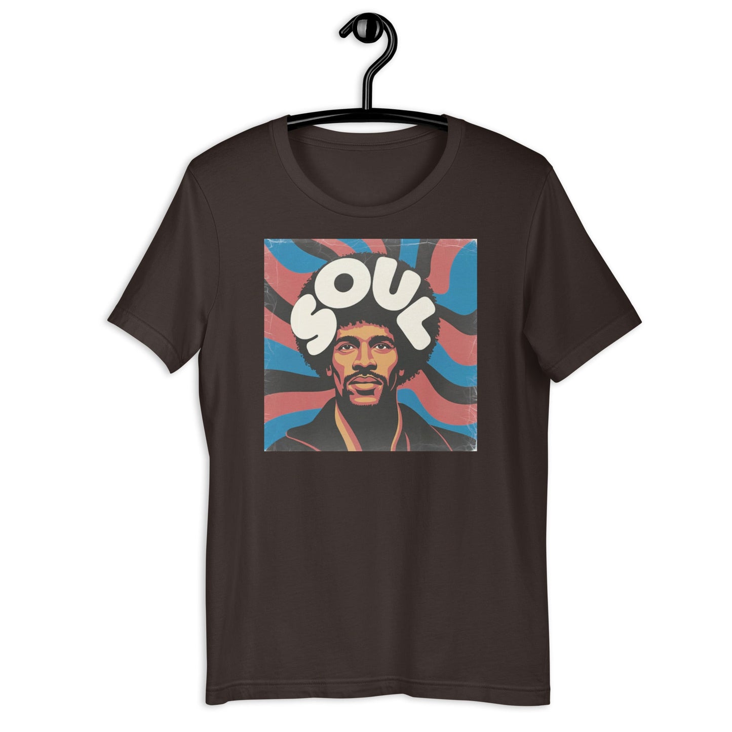 70's Soul Afro T-Shirt - Bold Black Apparel