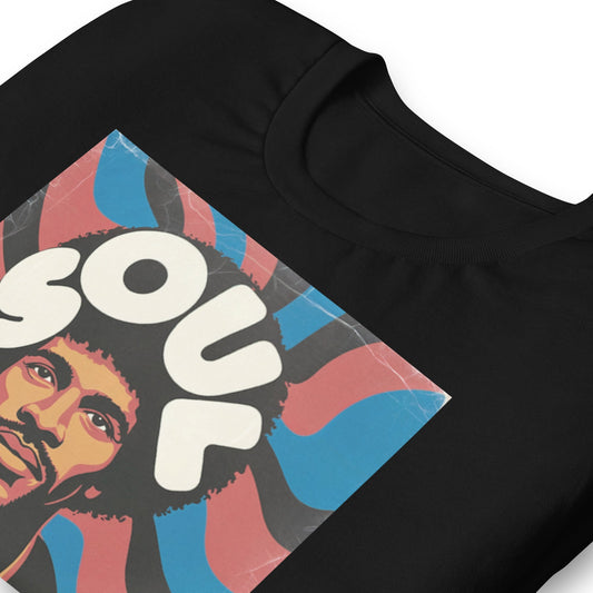 70's Soul Afro T-Shirt - Bold Black Apparel