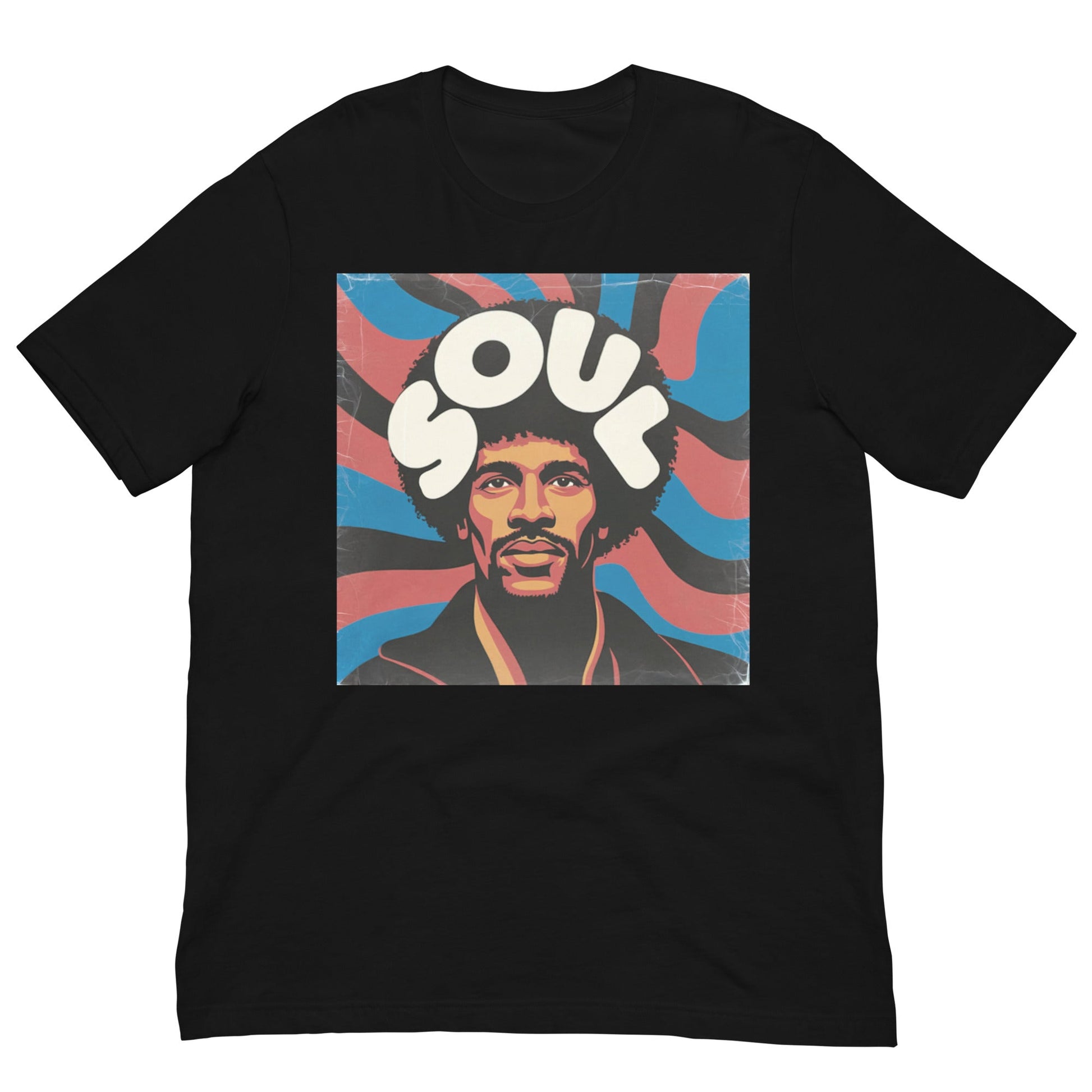 70's Soul Afro T-Shirt - Bold Black Apparel