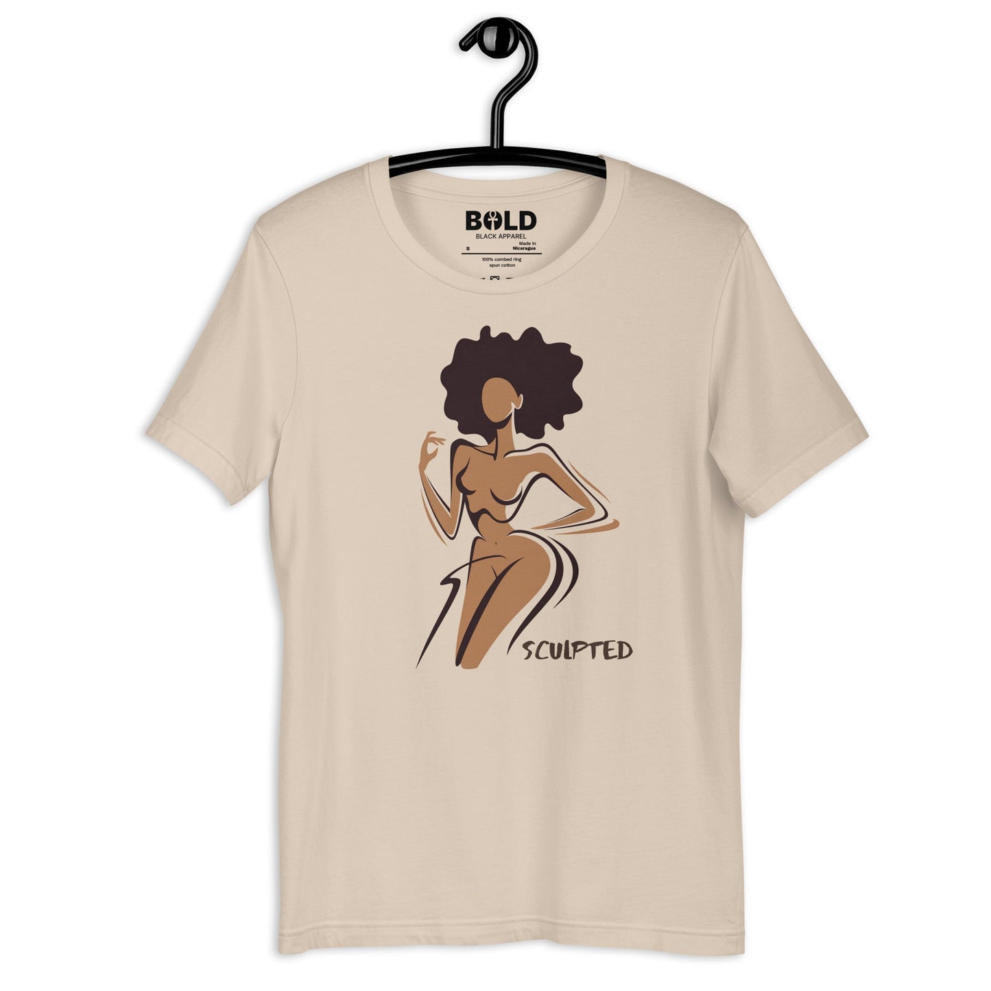 Abstract Sculpted T-Shirt - Bold Black Apparel