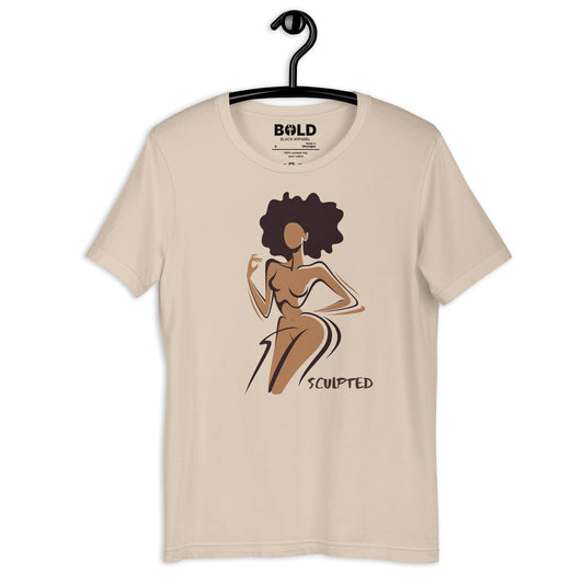 Abstract Sculpted T-Shirt - Bold Black Apparel