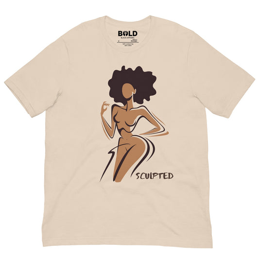 Abstract Sculpted T-Shirt - Bold Black Apparel