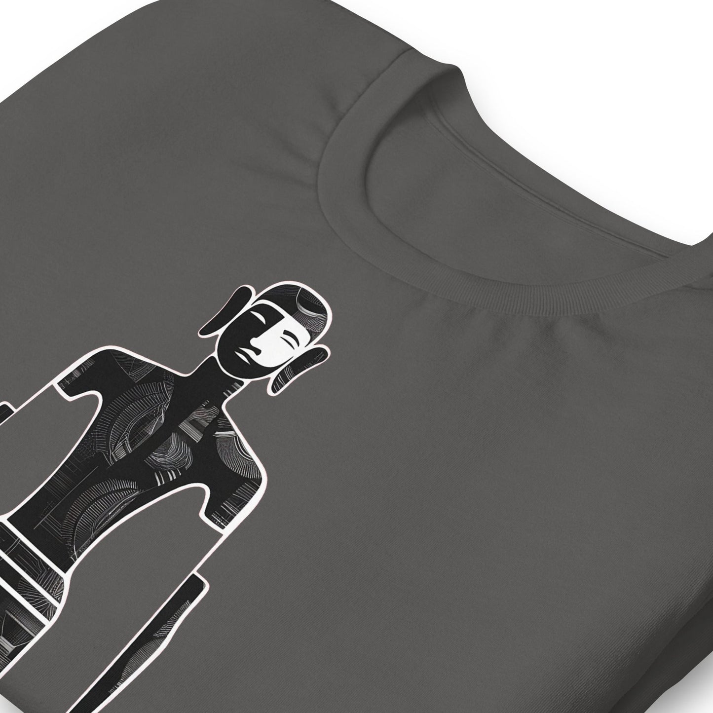 African Line Art Figure T-Shirt - Bold Black Apparel