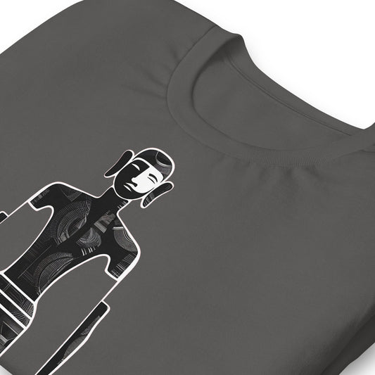 African Line Art Figure T-Shirt - Bold Black Apparel