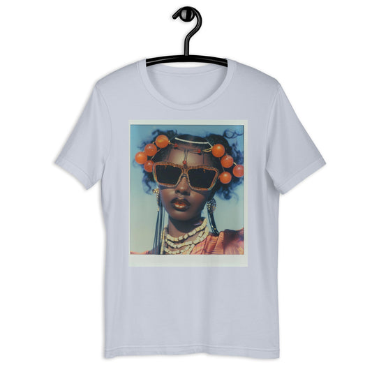 Afrofuturistic Black Woman Polaroid T-Shirt - Bold Black Apparel