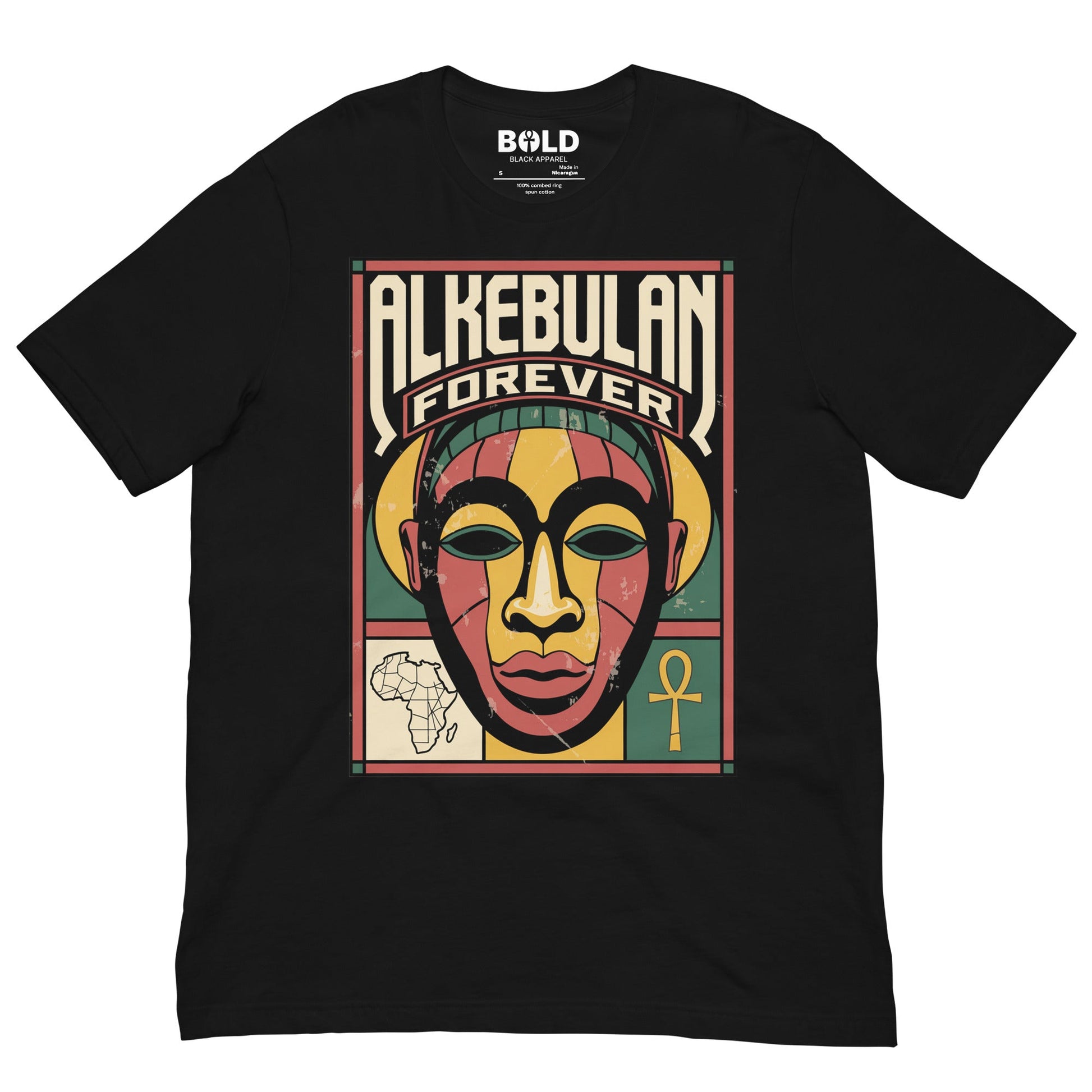 Alkebulan Forever T-Shirt - Bold Black Apparel