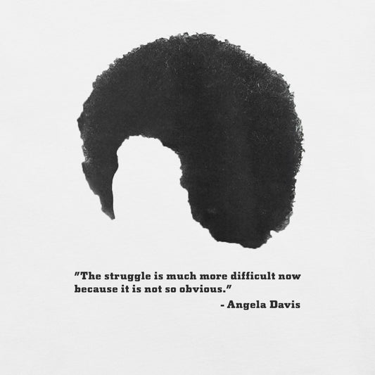 Angela Davis Afro & Quote T-Shirt - Bold Black Apparel
