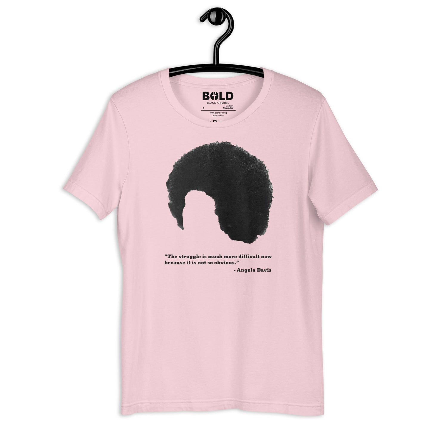 Angela Davis Afro & Quote T-Shirt - Bold Black Apparel