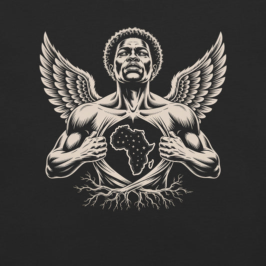 Black Angel Ancestor Premium T-Shirt - Bold Black Apparel