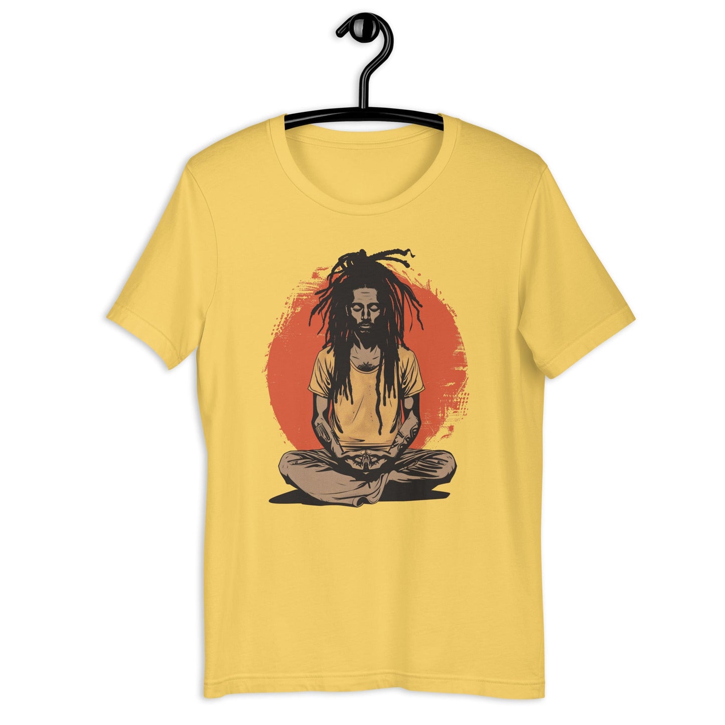 Black Man Yoga Meditation T-Shirt - Bold Black Apparel