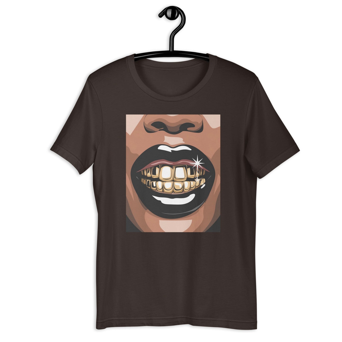 Black Woman Grillz T-Shirt - Bold Black Apparel