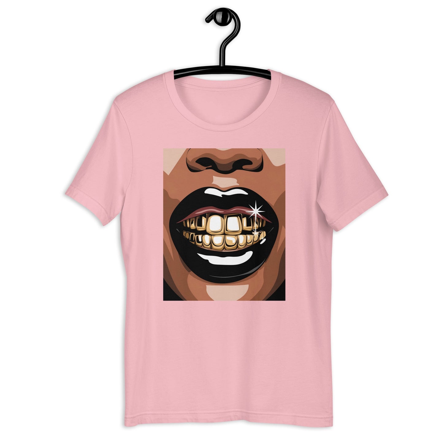 Black Woman Grillz T-Shirt - Bold Black Apparel