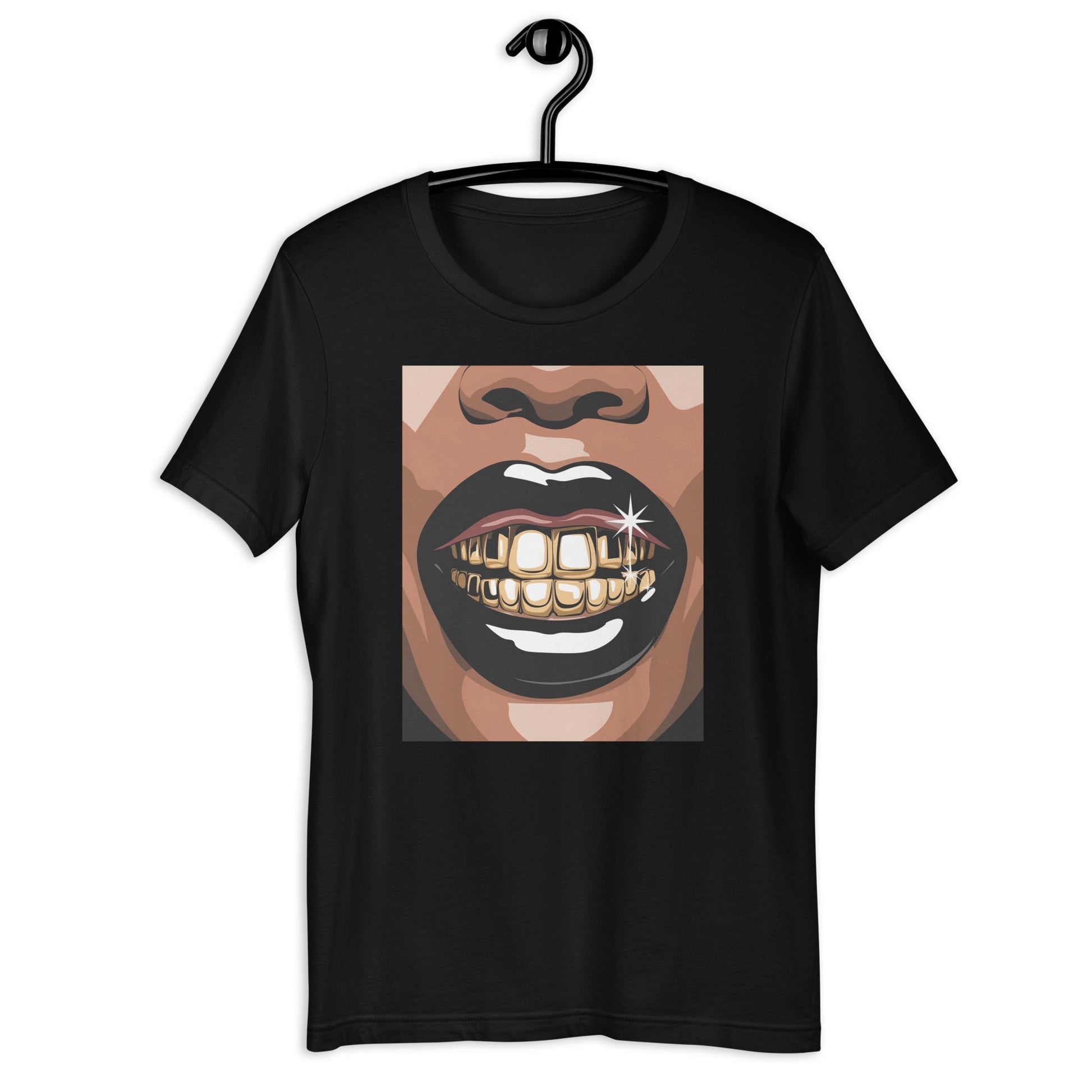 Black Woman Grillz T-Shirt - Bold Black Apparel