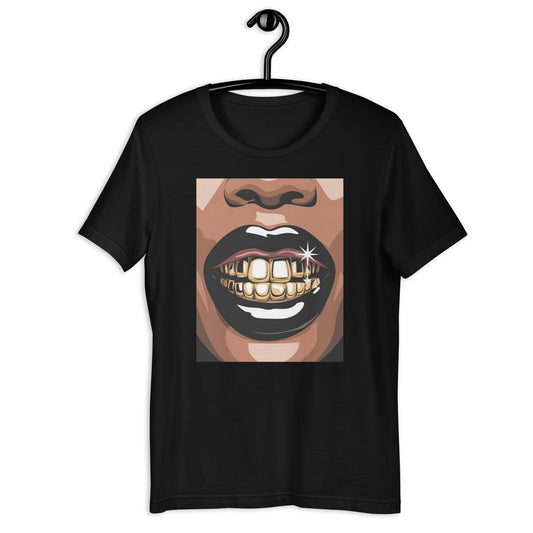 Black Woman Grillz T-Shirt - Bold Black Apparel
