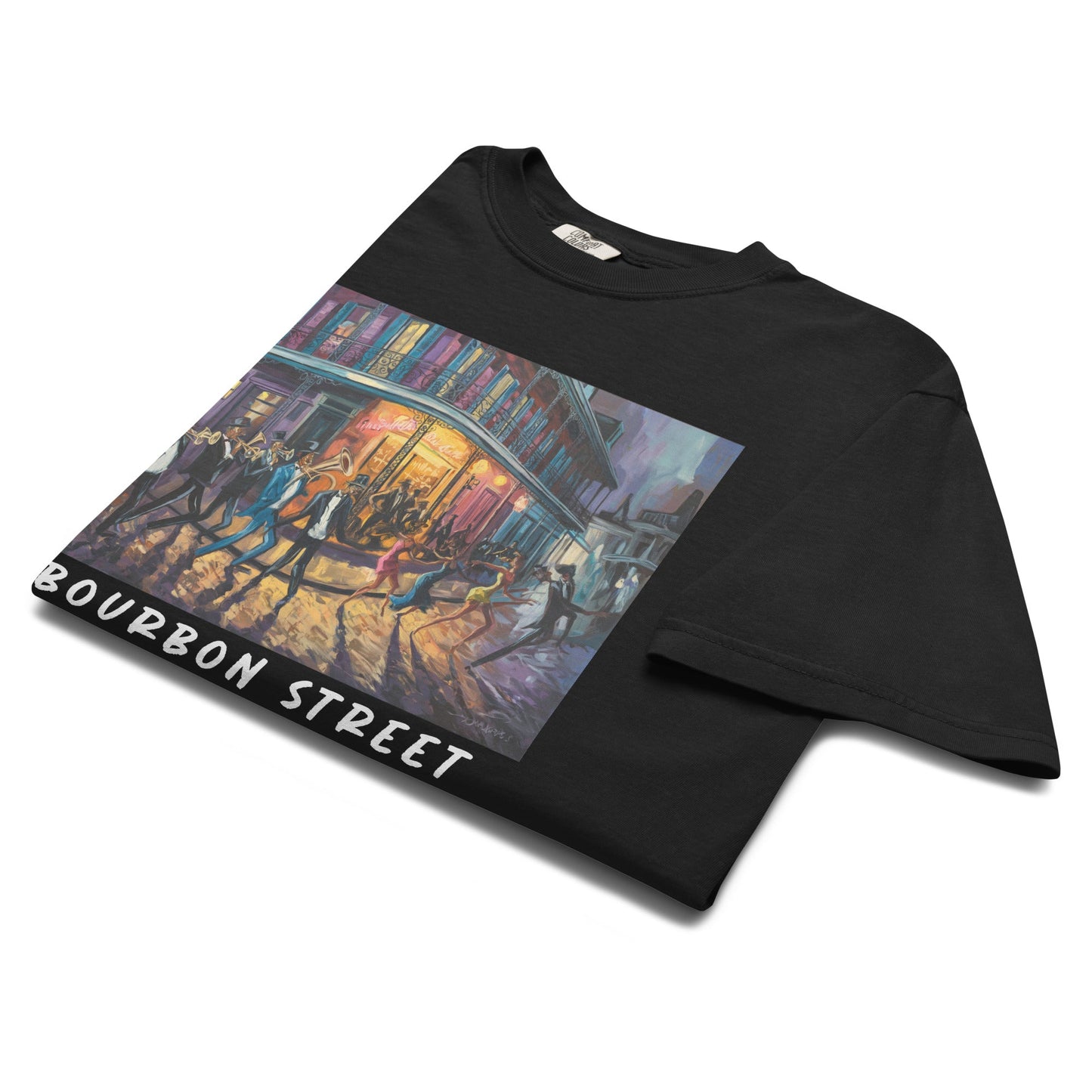 Bourbon Street Heavyweight T-Shirt - Bold Black Apparel