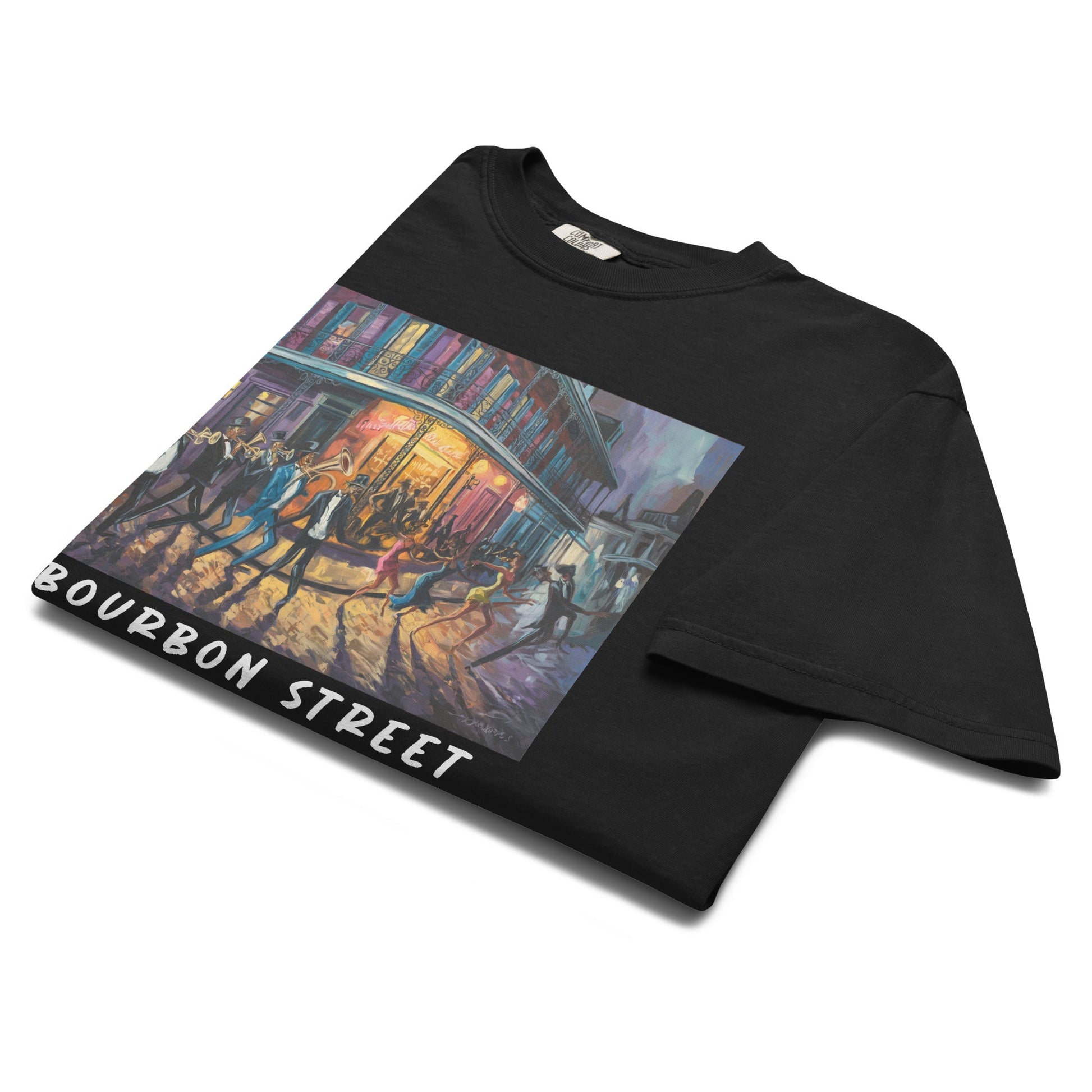 Bourbon Street Heavyweight T-Shirt - Bold Black Apparel