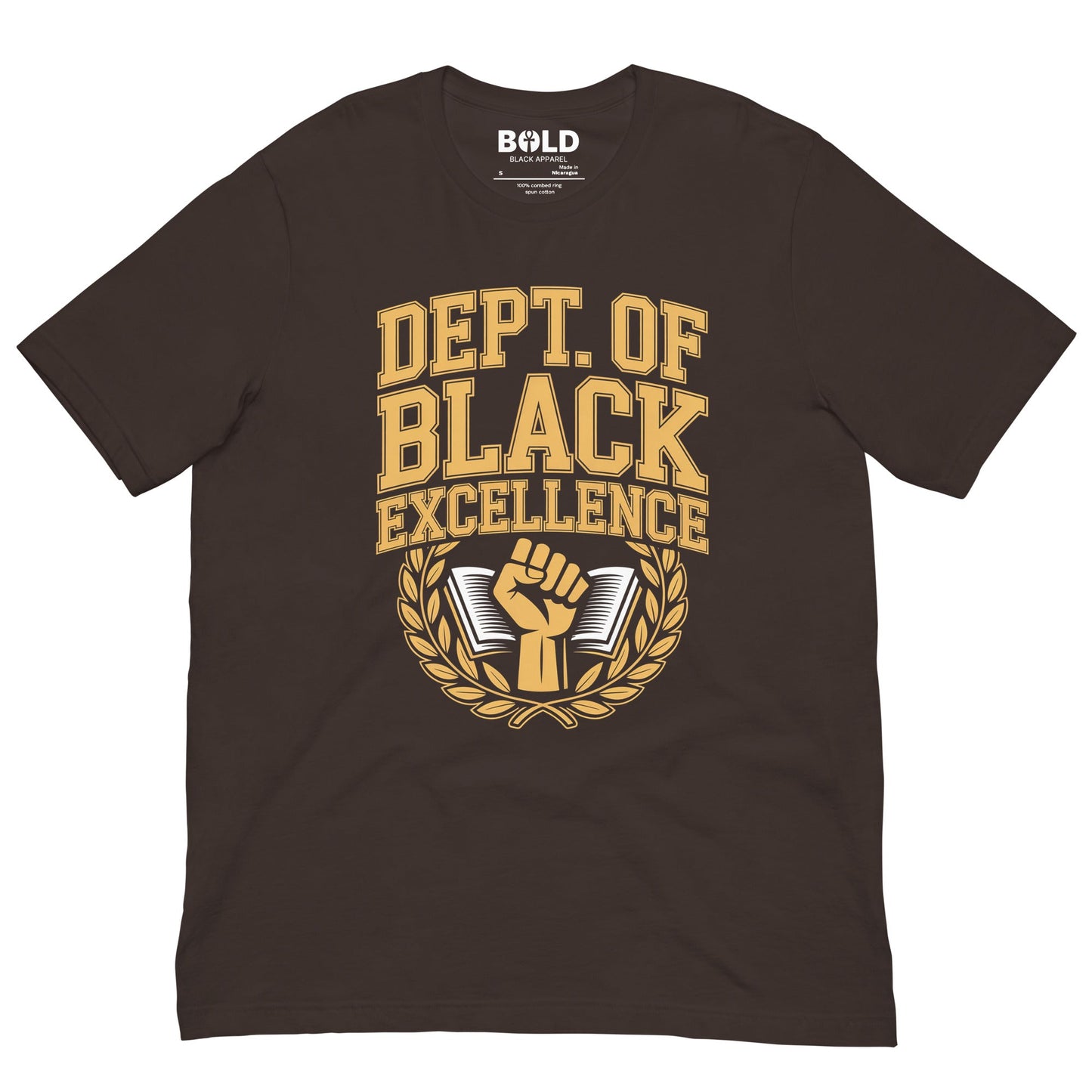 Dept. of Black Excellence T-Shirt - Bold Black Apparel