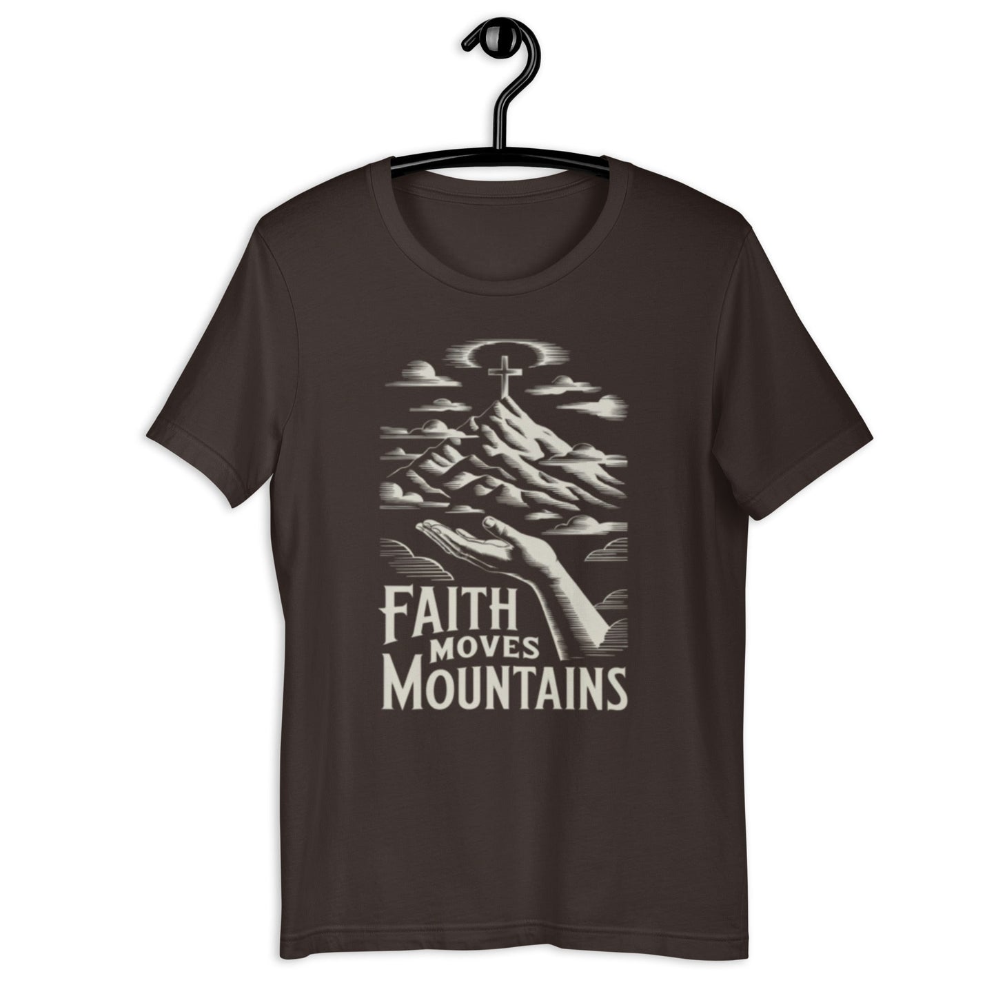 Faith Moves Mountains T-Shirt - Bold Black Apparel