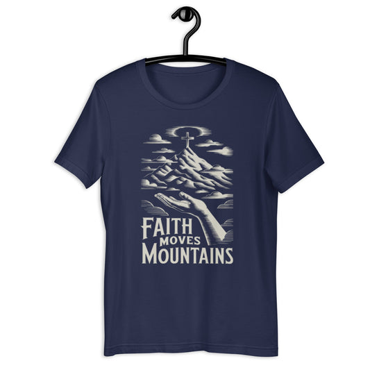 Faith Moves Mountains T-Shirt - Bold Black Apparel