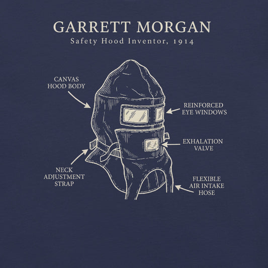 Garrett Morgan Gas Mask T-Shirt - Bold Black Apparel
