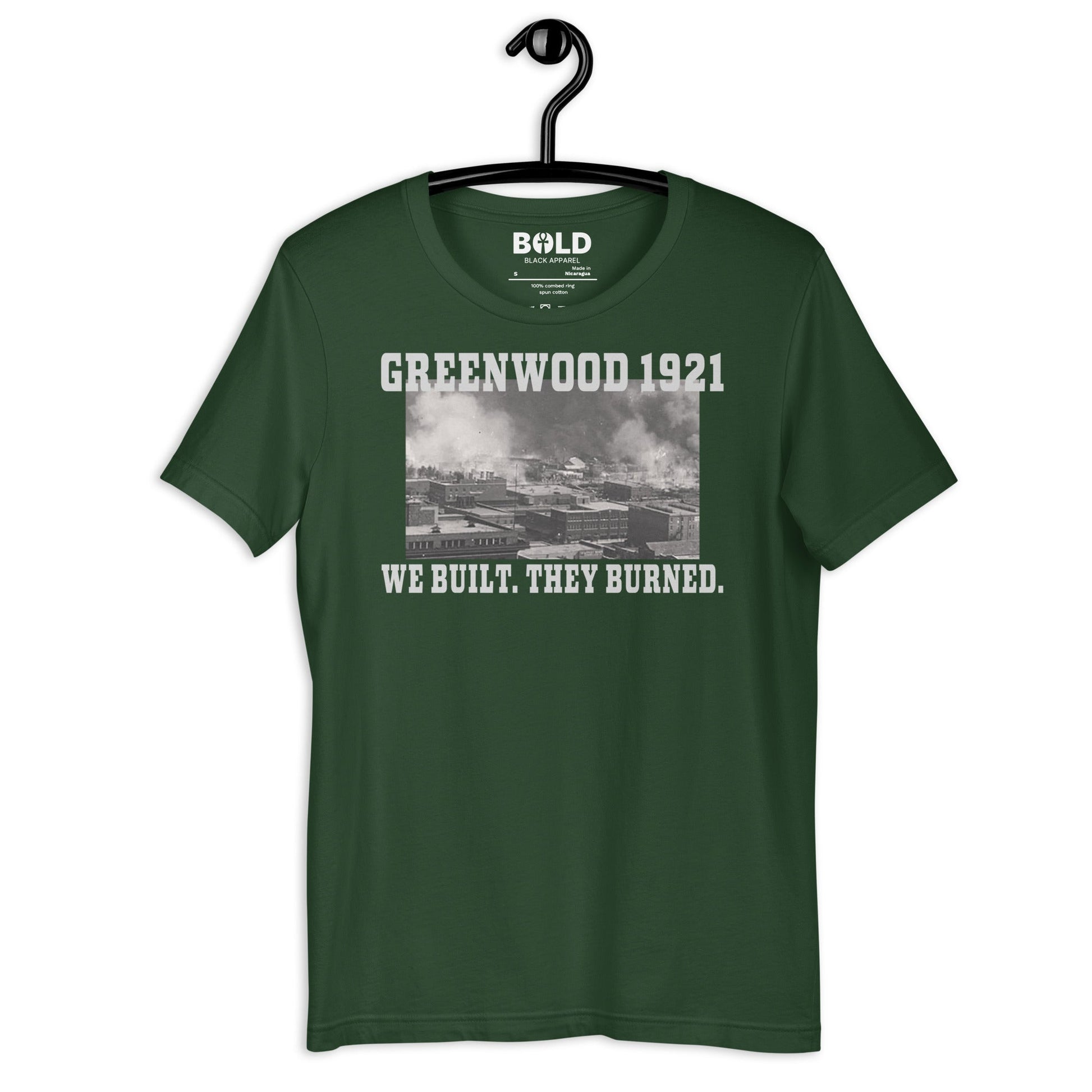 Greenwood Tulsa 1921 T-Shirt - Bold Black Apparel
