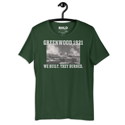 Greenwood Tulsa 1921 T-Shirt - Bold Black Apparel
