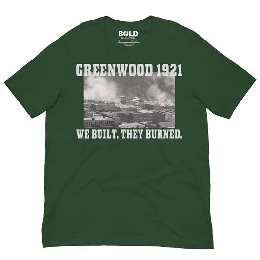 Greenwood Tulsa 1921 T-Shirt - Bold Black Apparel