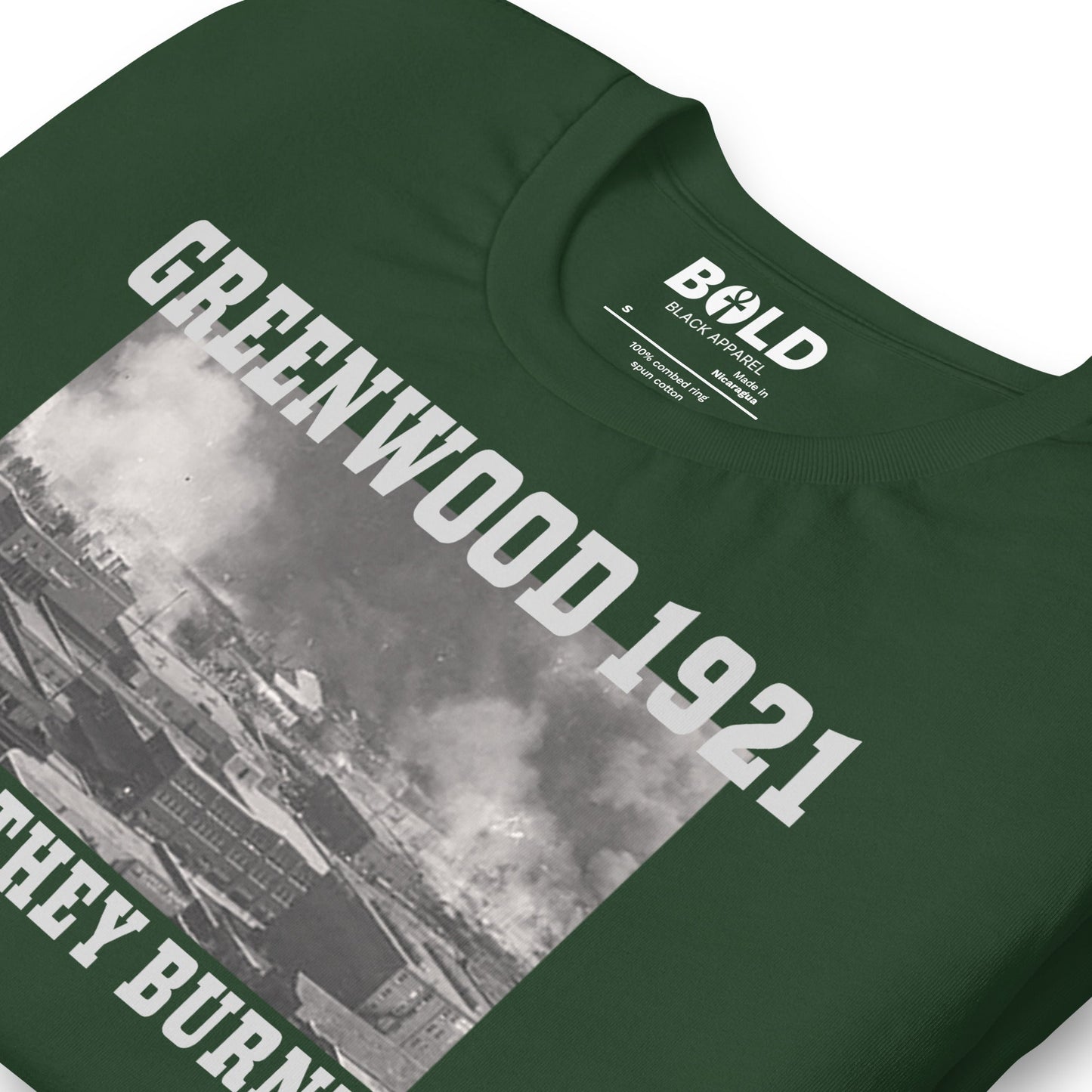 Greenwood Tulsa 1921 T-Shirt - Bold Black Apparel
