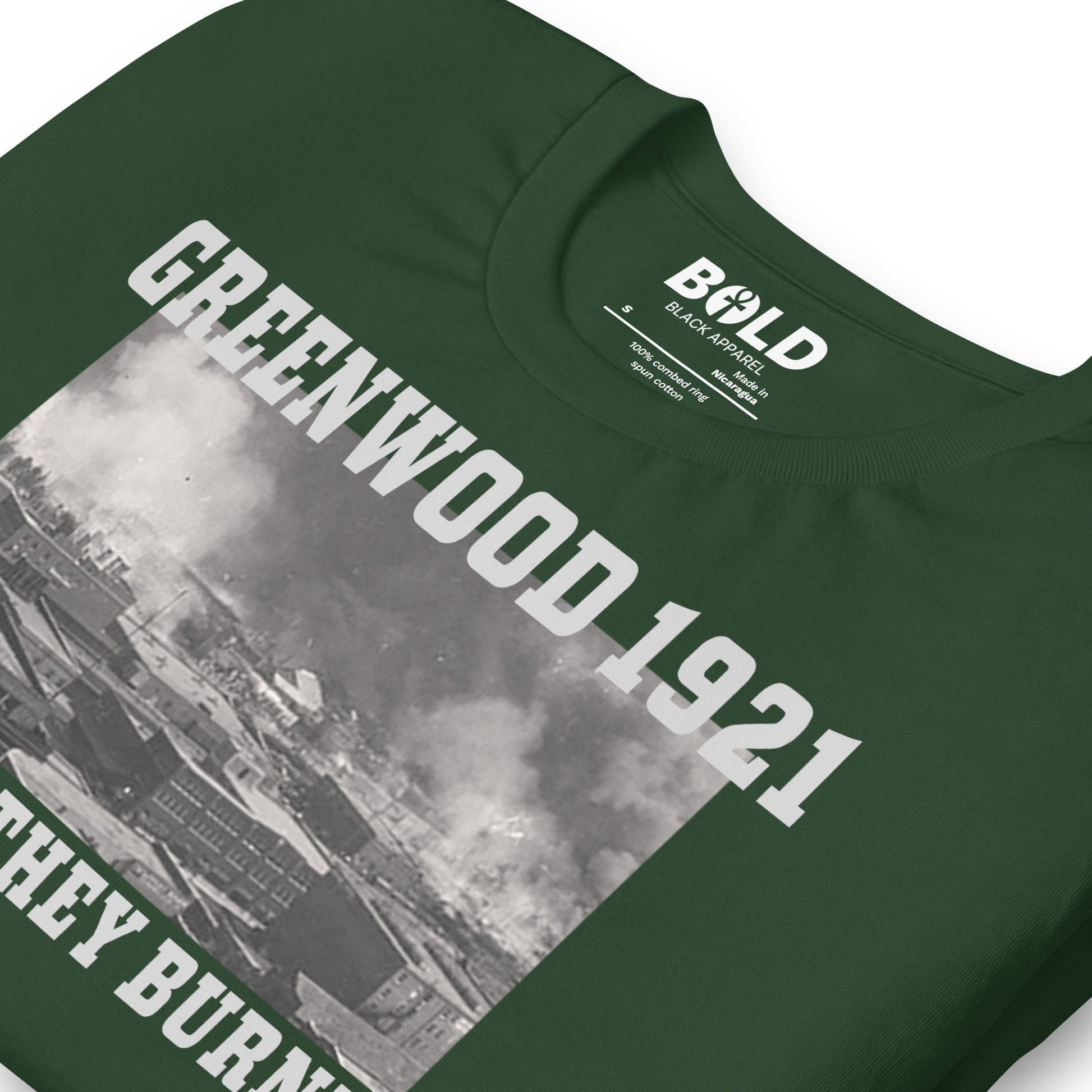 Greenwood Tulsa 1921 T-Shirt - Bold Black Apparel