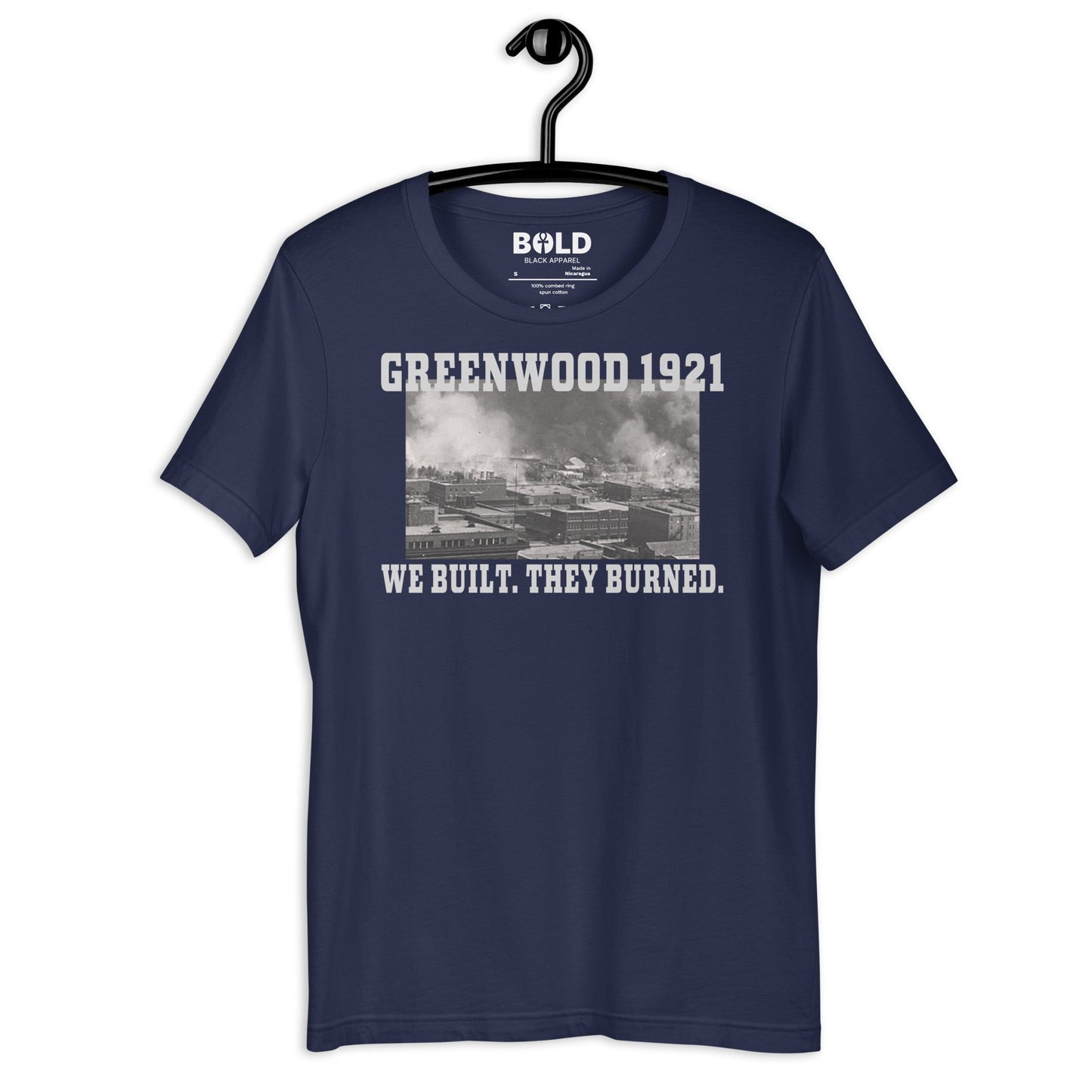 Greenwood Tulsa 1921 T-Shirt - Bold Black Apparel