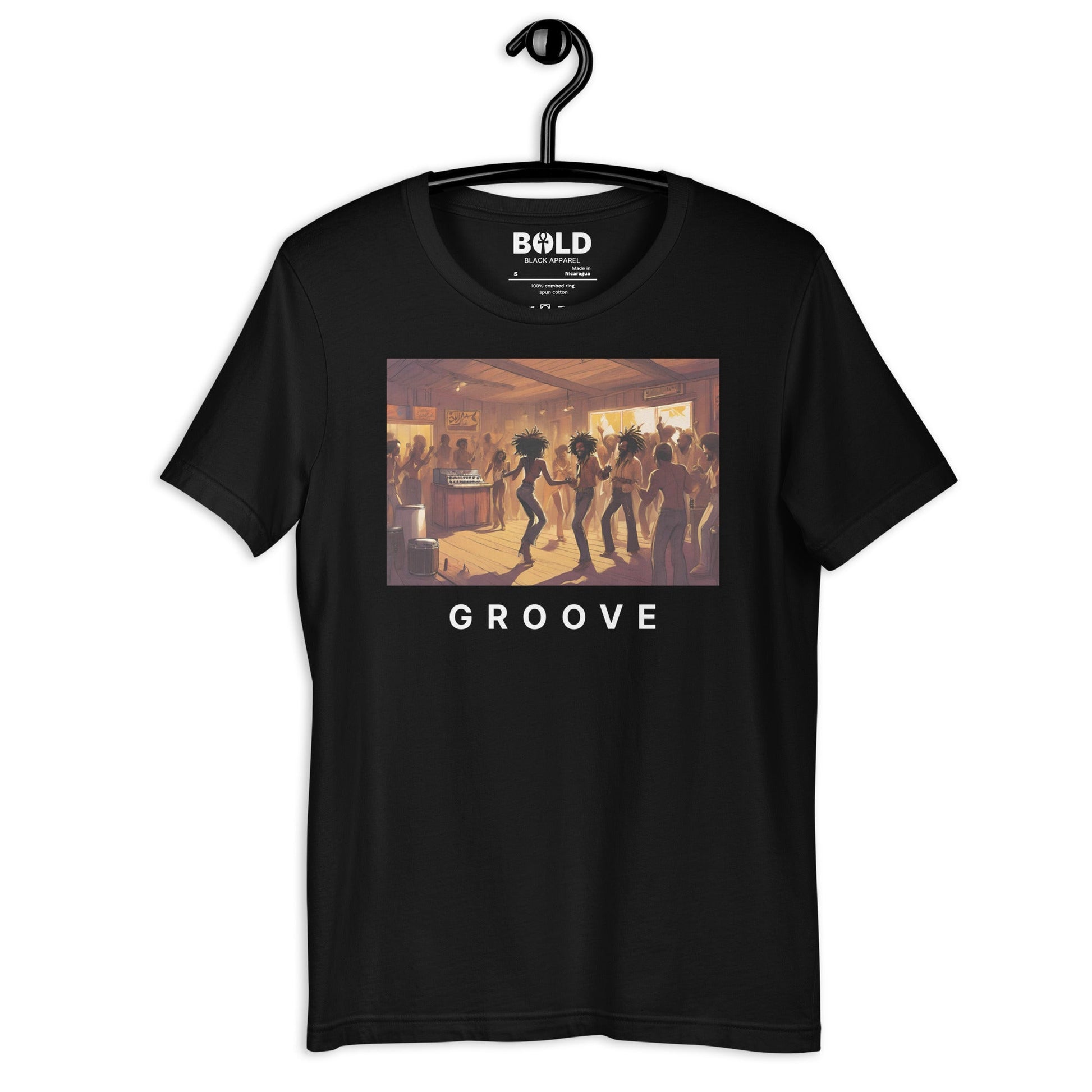 Groove: Black Dance Party T-Shirt - Bold Black Apparel