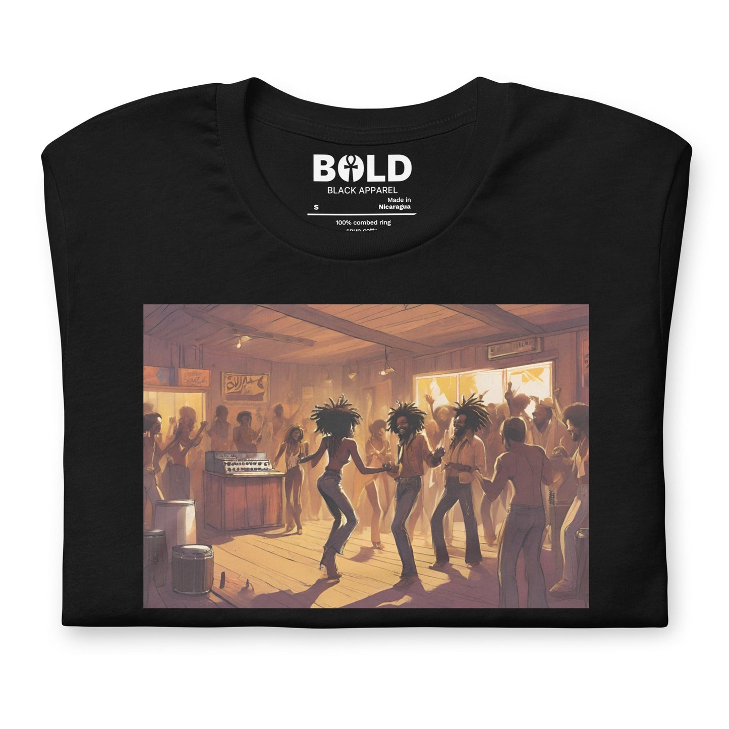 Groove: Black Dance Party T-Shirt - Bold Black Apparel