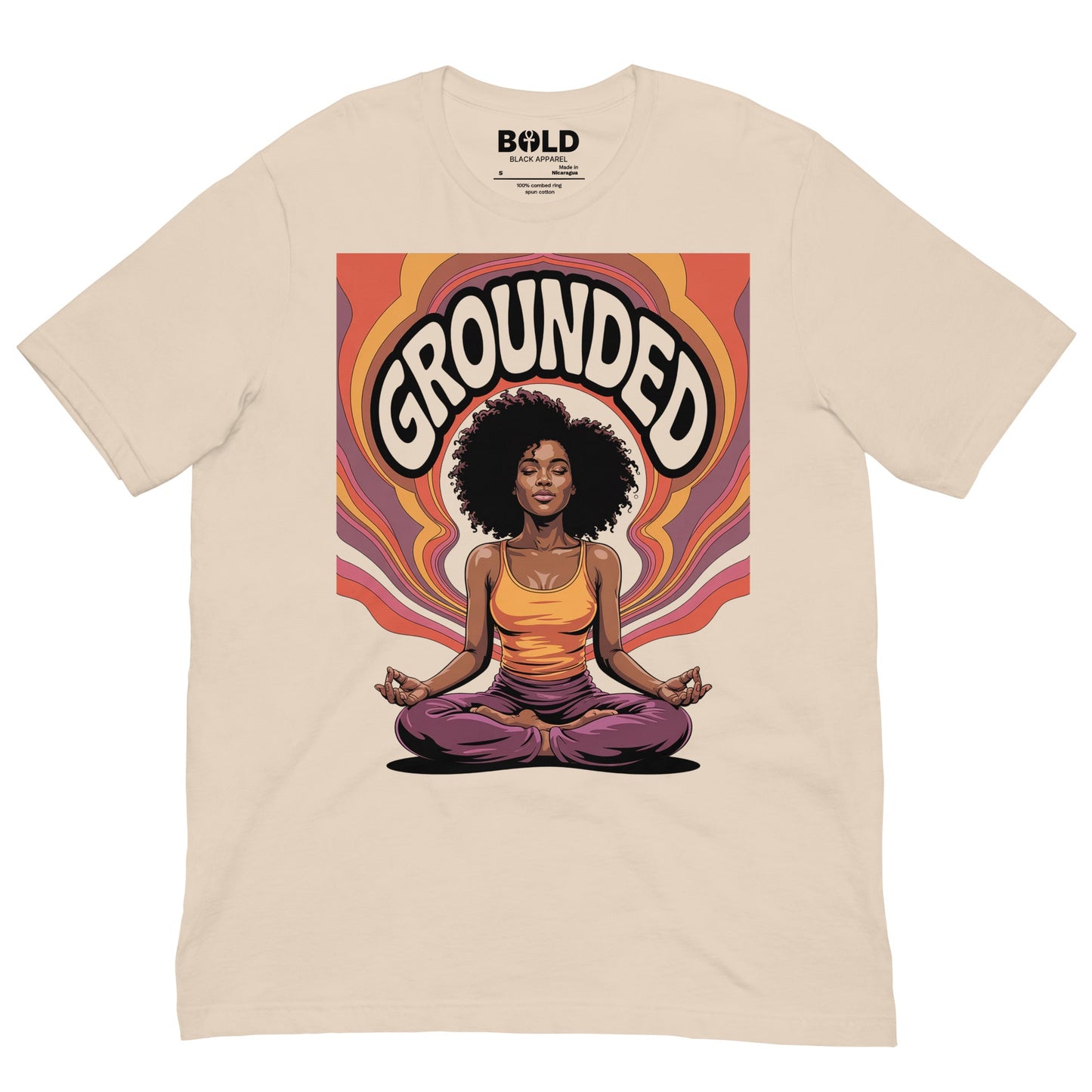 Grounded Meditation T-Shirt - Bold Black Apparel