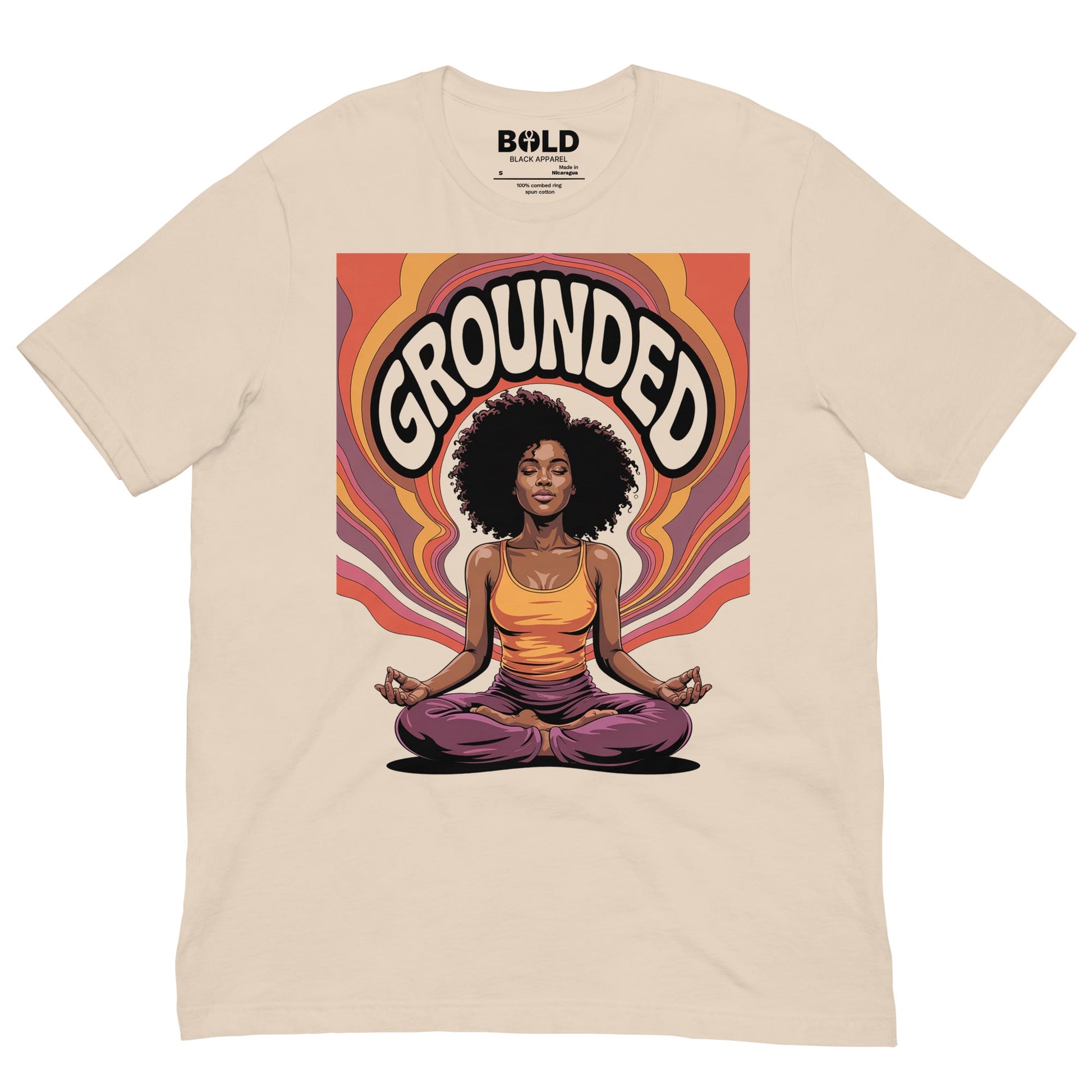 Grounded Meditation T-Shirt - Bold Black Apparel
