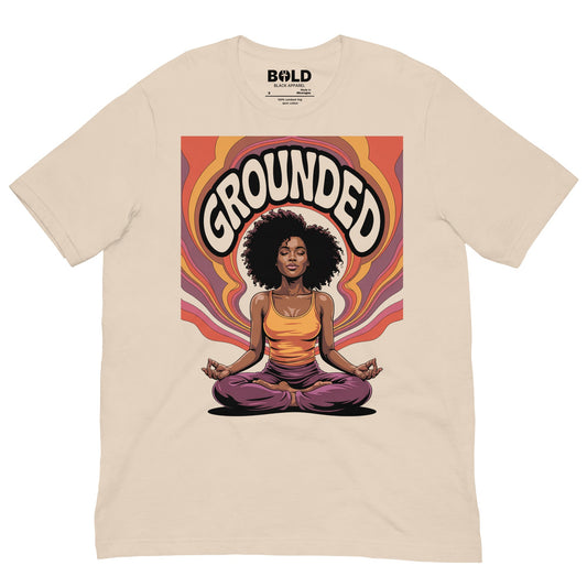 Grounded Meditation T-Shirt - Bold Black Apparel