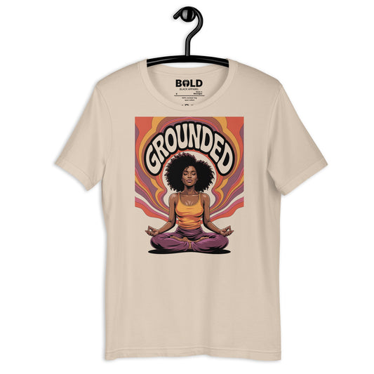 Grounded Meditation T-Shirt - Bold Black Apparel