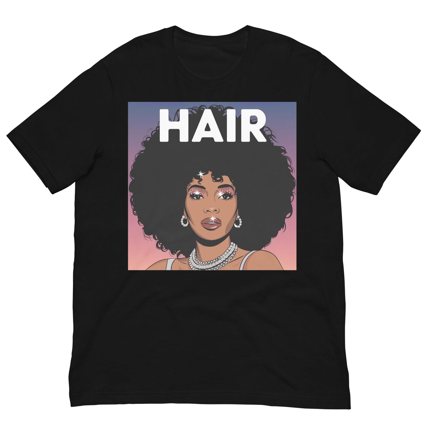 HAIR Afro T-Shirt - Bold Black Apparel