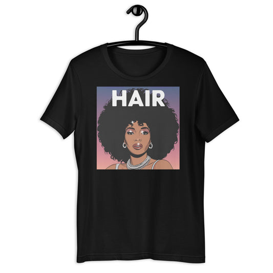 HAIR Afro T-Shirt - Bold Black Apparel