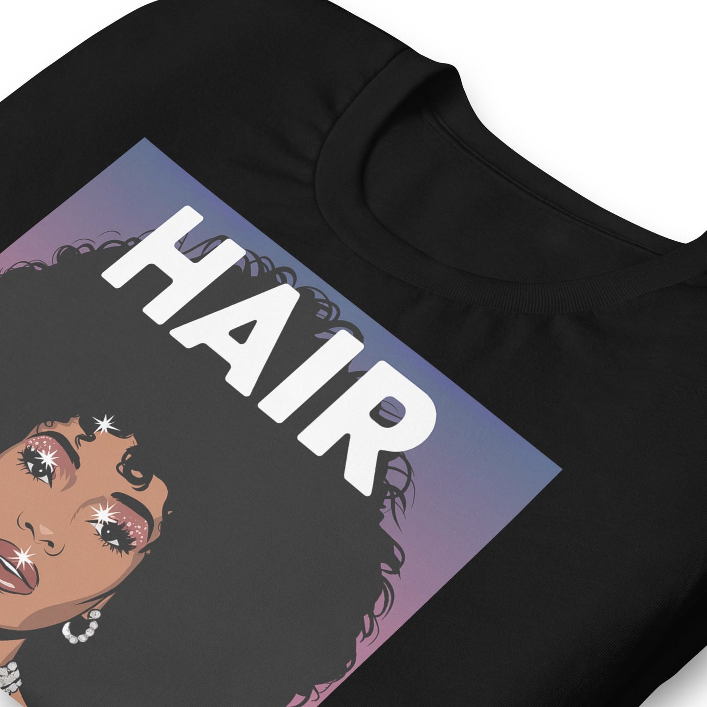 HAIR Afro T-Shirt - Bold Black Apparel