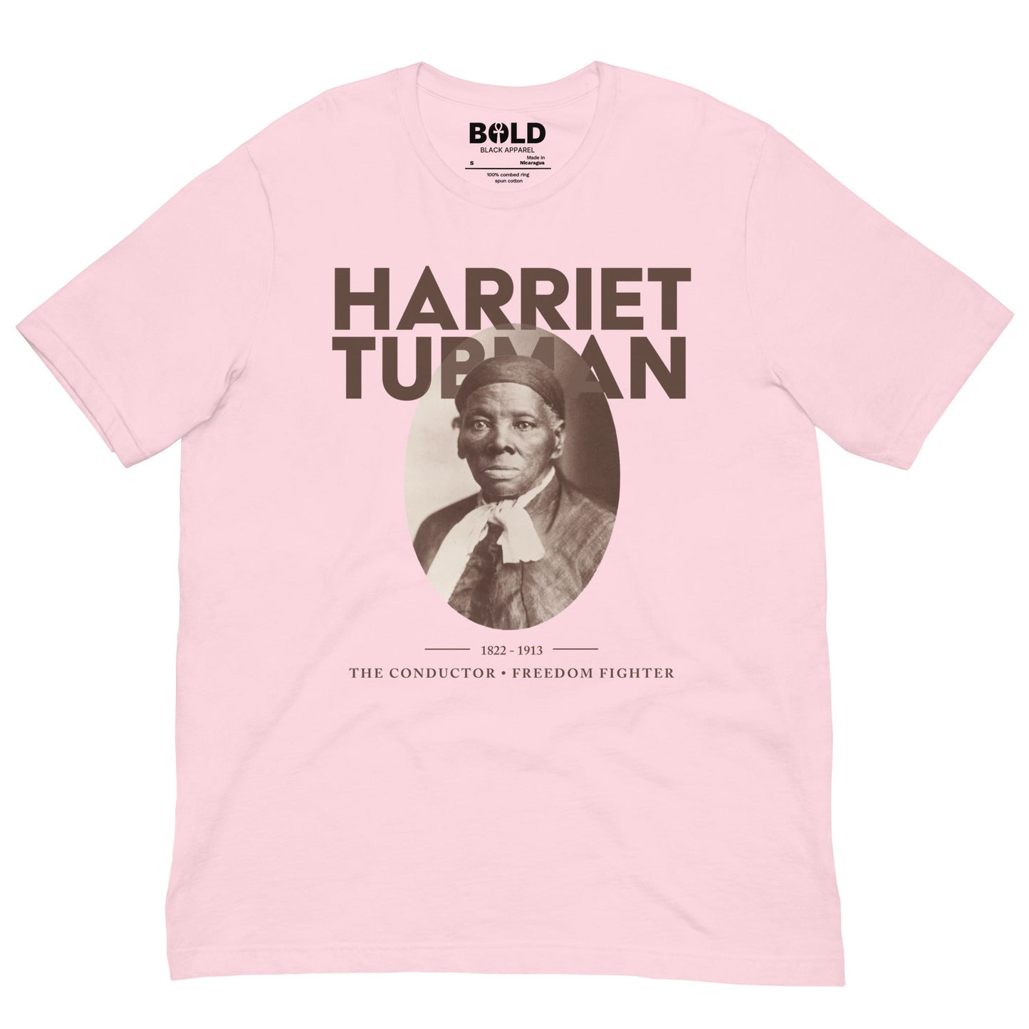 Harriet Tubman Portrait T-Shirt - Bold Black Apparel