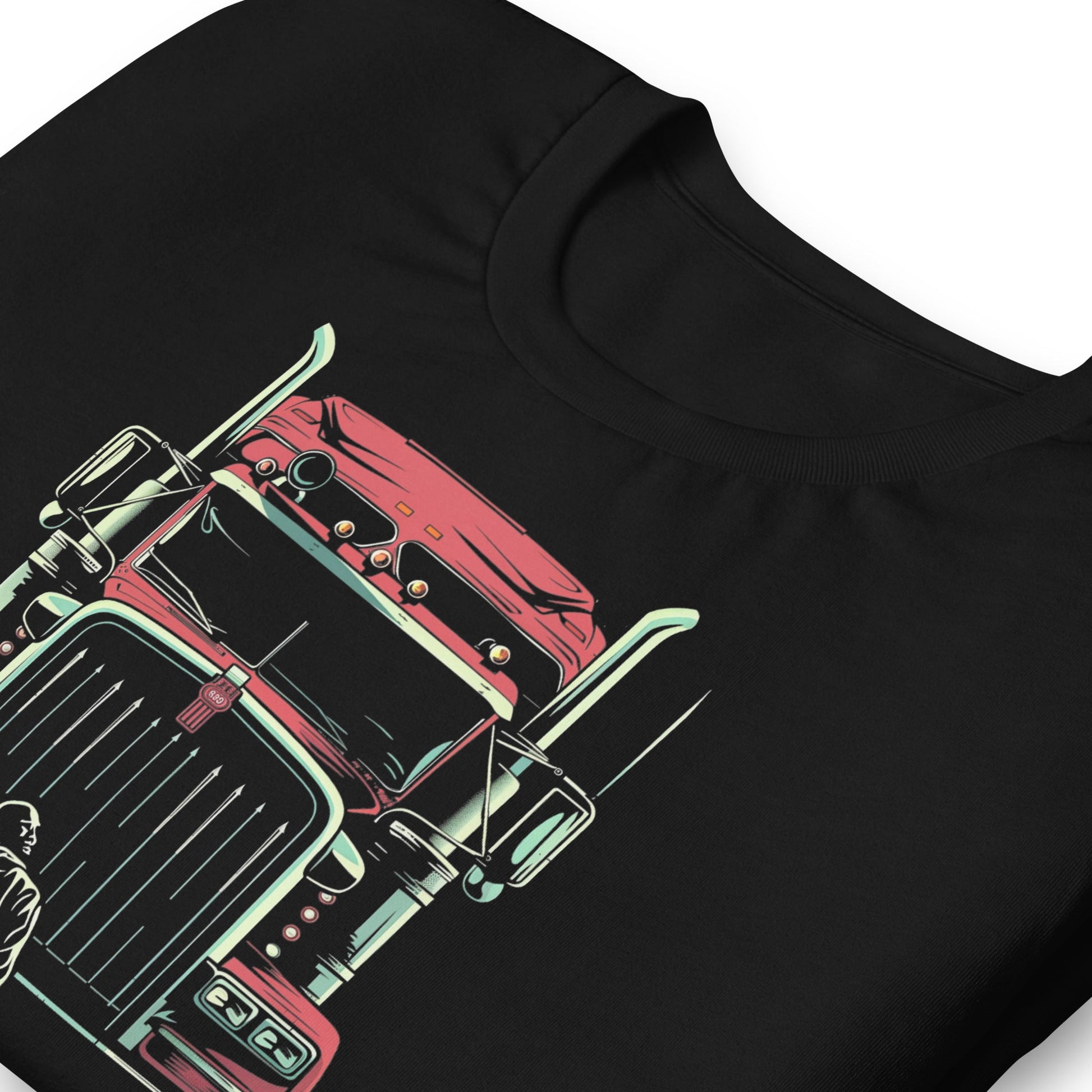 Highway King Semi Truck T-Shirt - Bold Black Apparel