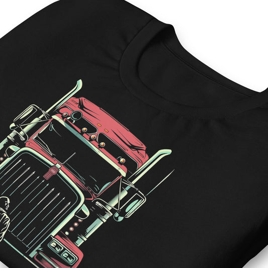 Highway King Semi Truck T-Shirt - Bold Black Apparel