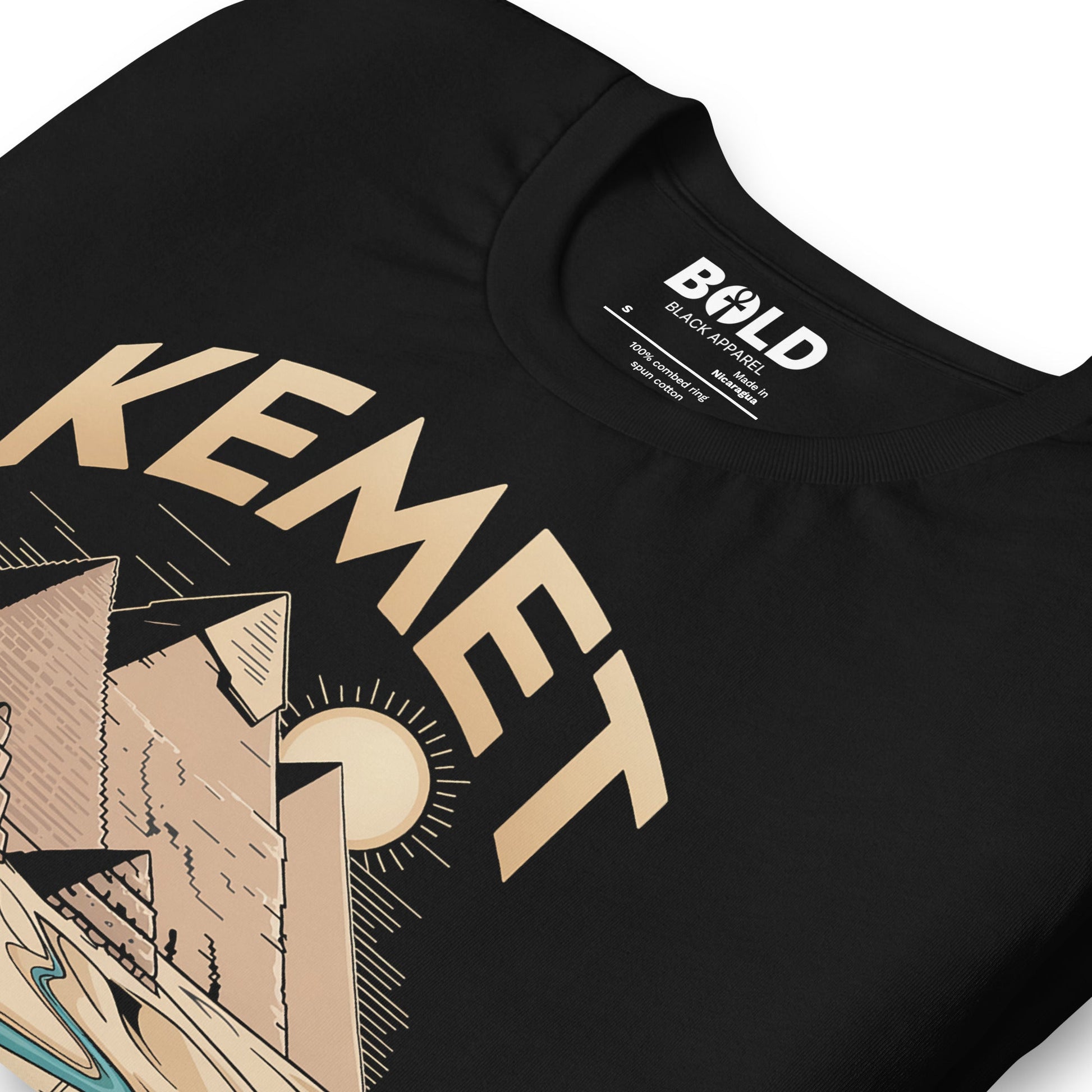 Kemet Landscape T-Shirt - Bold Black Apparel