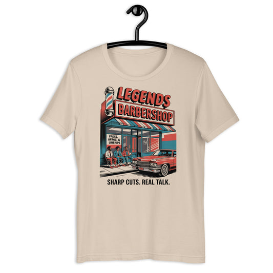 Legends Barbershop T-Shirt - Bold Black Apparel