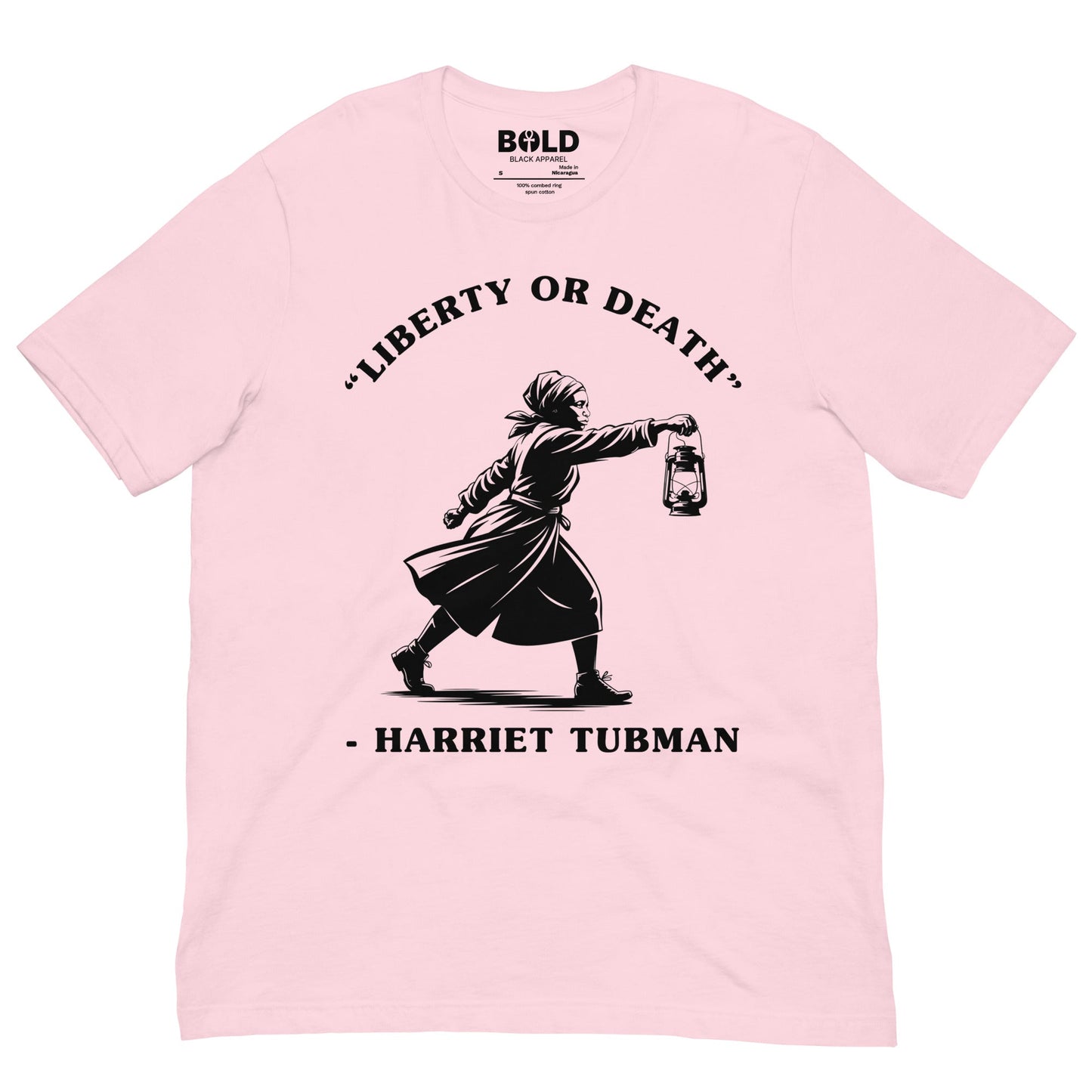 Liberty or Death Harriet Tubman T-Shirt - Bold Black Apparel