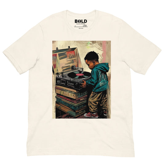 Little Boy Vinyl T-Shirt - Bold Black Apparel