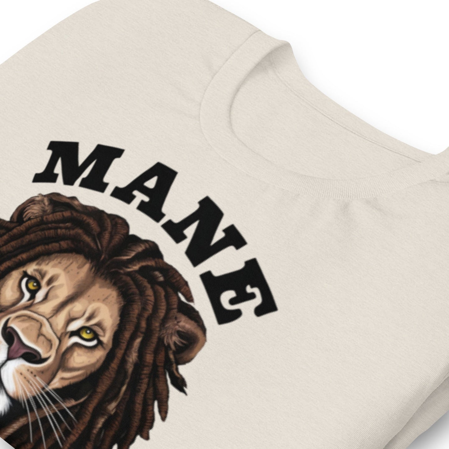 Mane Attraction Lion with Locs T-Shirt - Bold Black Apparel
