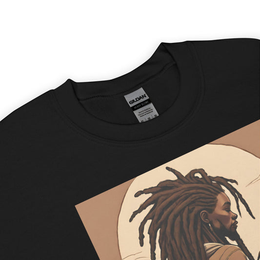 Meaning of Life Black Dad Crewneck - Bold Black Apparel