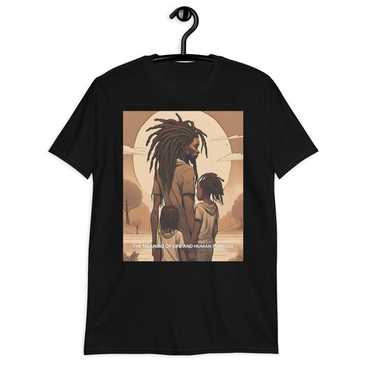 Meaning of Life Black Dad T-Shirt - Bold Black Apparel